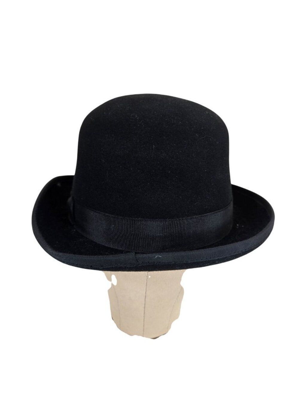 Black Jaxon Bowler Hat Classic English Derby Wool Vintage Style Size L Retro